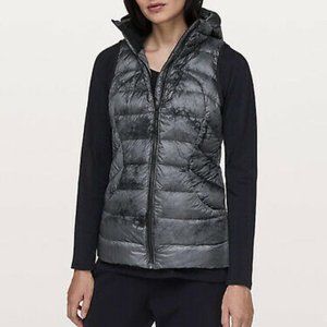 Lululemon Pack It Down Vest in Diamond Dye Melanite Black Size 4